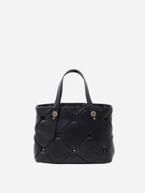 ミニレザートートバッグ 限定製作のキルティング×スタッズ