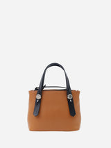 プチレザートートバッグ限定カラーのキャメル× ブラックハンドル