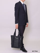 ON/OFF 対応 優秀なレザートートバッグ (縦型) NAVY