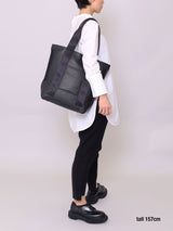 ON/OFF 対応 優秀なレザートートバッグ (縦型) NAVY