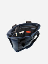 ON/OFF 対応 優秀なレザートートバッグ (縦型) NAVY