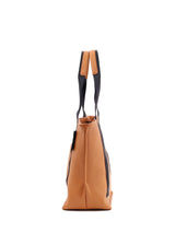 ON/OFF 対応 優秀なレザートートバッグ (横型) CAMEL