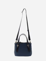 プチレザートートバッグ オリジナルボタン_NAVY