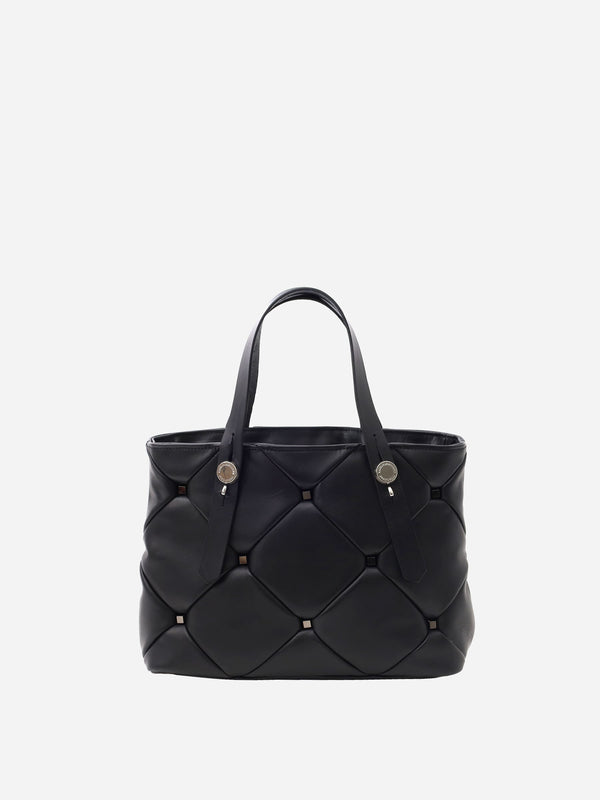 ミニレザートートバッグ  限定製作のキルティング×スタッズ