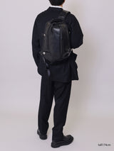 PACK-1-M-C leather backpack (for 14inch pc) カツユキコダマのアイコニックなレザーバックパックMサイズ