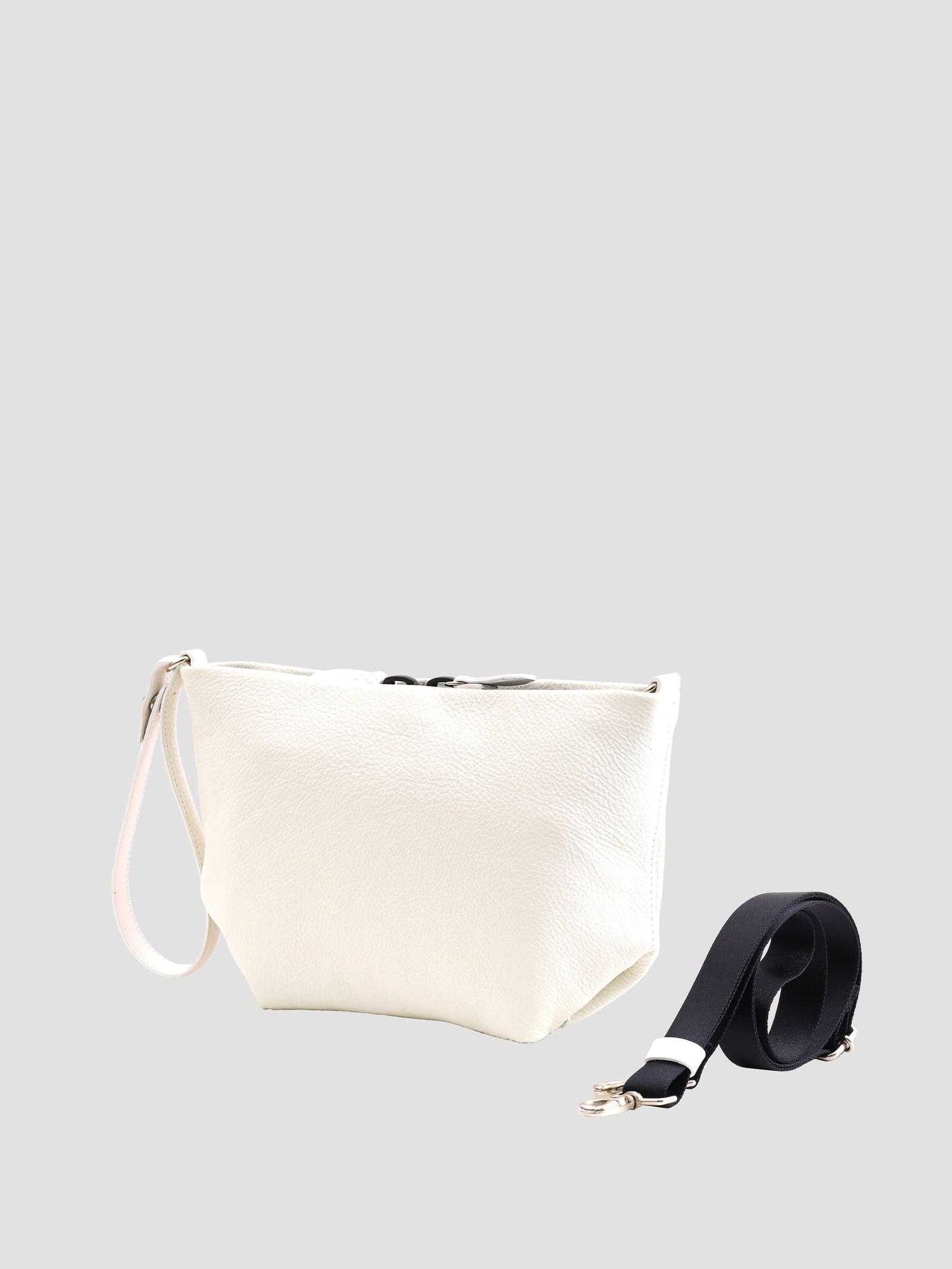 aratama ホワイト パッチワーク ショルダーバッグ スマートながら個性的なクラッチ&ショルダーバッグ_SURGE #WHITE