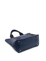 ON/OFF 対応 優秀なレザートートバッグ (横型) NAVY