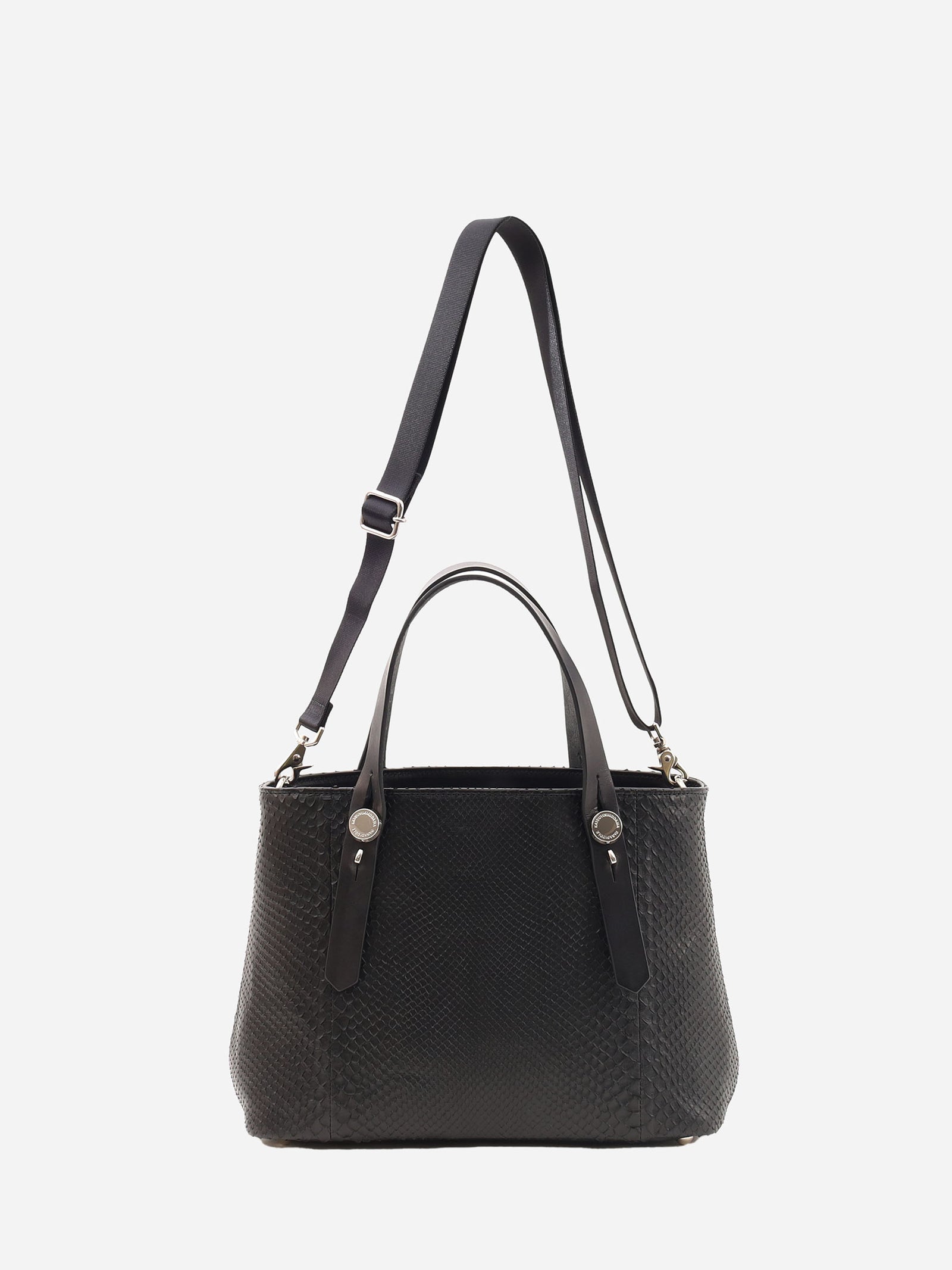 kitti様 蛇革のミニトートバッグ カツユキコダマ オリジナルシルバー釦使用