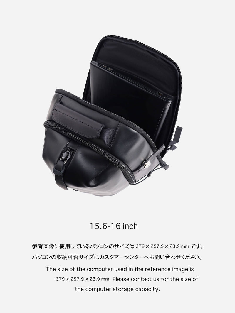 PACK-1 leather backpack (for 16inch pc)カツユキコダマのアイコニック レザーバックパック