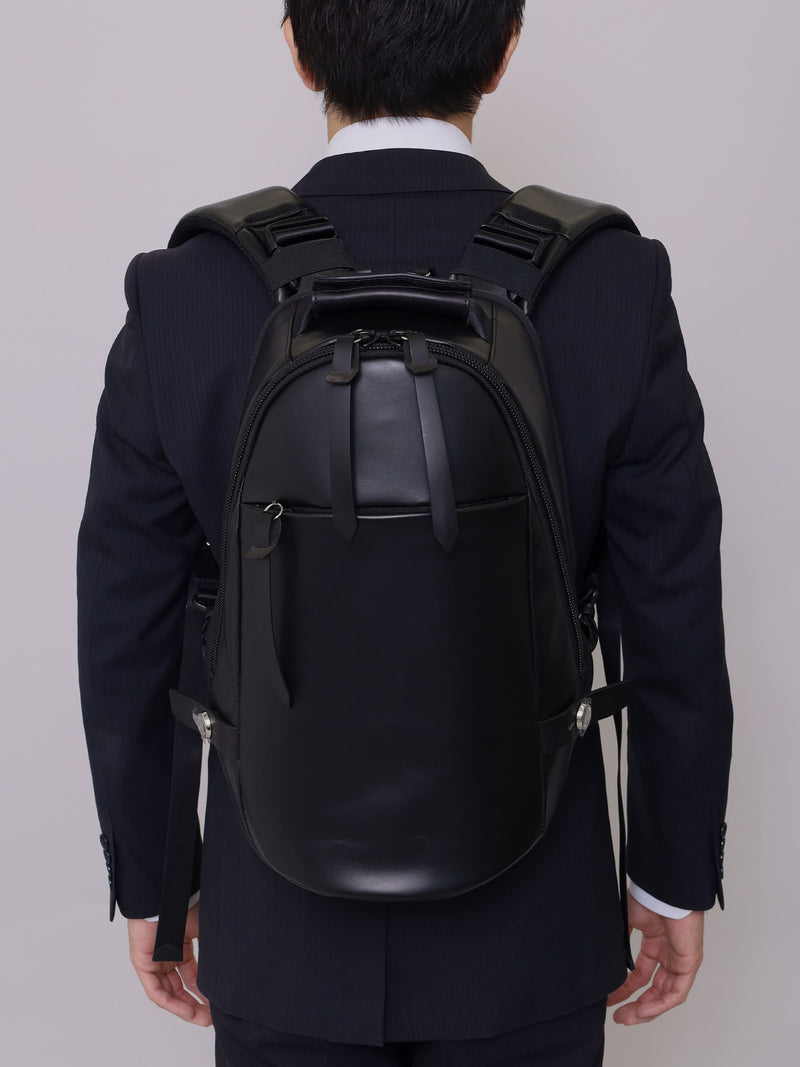 PACK-6-leather backpack (for 14inch pc) ビジネスバッグにお薦め。スーツに合わせ易いカツユキコダマのバックパック