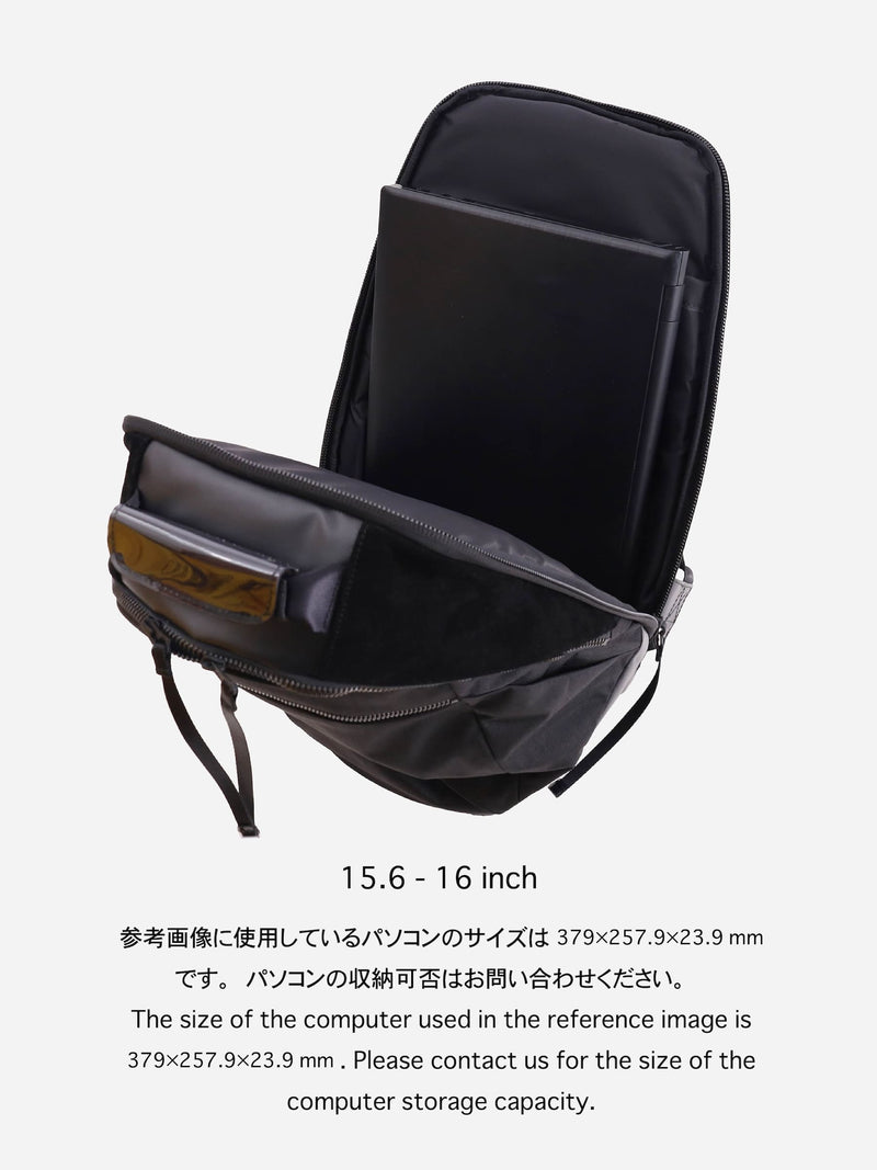 PACK-1 nylon backpack (for 16inch pc)カツユキコダマのアイコニックモデルの 軽量ナイロンバックパック