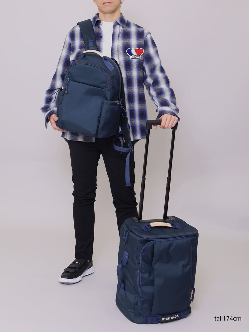 WHEELIE&CO. 旅のお供に軽量ソフトスーツケース_NAVY